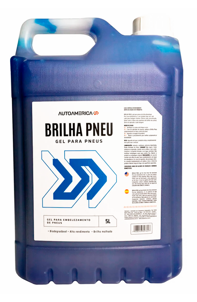 AUTOAMERICA RESALTADOR DE CUBIERTA BRILHA PNEU 5LITROS AZUL