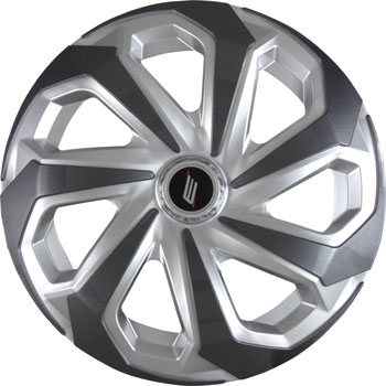 TAPA LLANTA 1501  SPIDER SILVER GRAPHITE ARO 15" Elitte