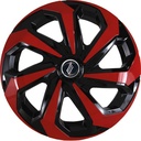 TAPA LLANTA 1507 SPIDER BLACK RED ARO 15" Elitte